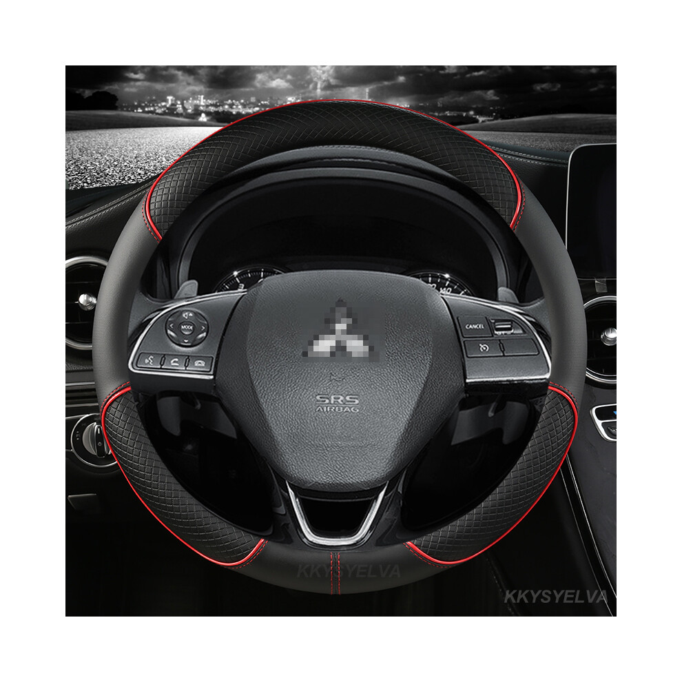 (Red) Car Steering Wheel Covers For Mitsubishi Asx 308 Eclipse Cross Grandis Montero Lancer Pajero Outlander Leather Protection Covers Red 8721142018761