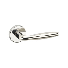 (Polished Nickel Rose) Metal Lever Latch Door Handles Set Round Rose