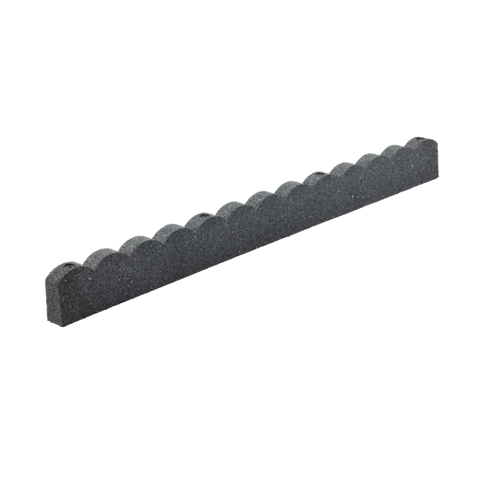 (Grey, Pack of 6) Nicoman Scallop Garden Edging Border