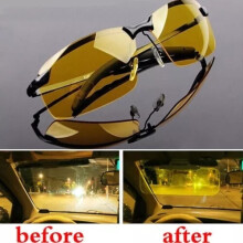 Unisex Night Driving Glasses Anti Glare Vision Polarized  HD Yellow Tinted Lens