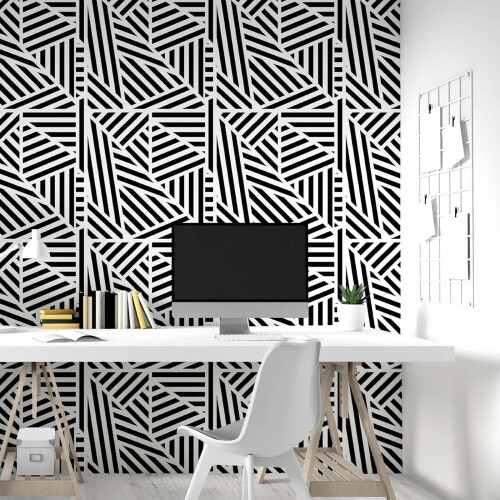 Arthouse Arthouse Zebra Geometric Black White Wallpaper Modern Stylish 2