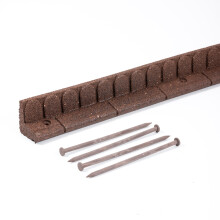 (Brown, Pack of 16) Nicoman Lawn Edging Garden Border Mower Edging