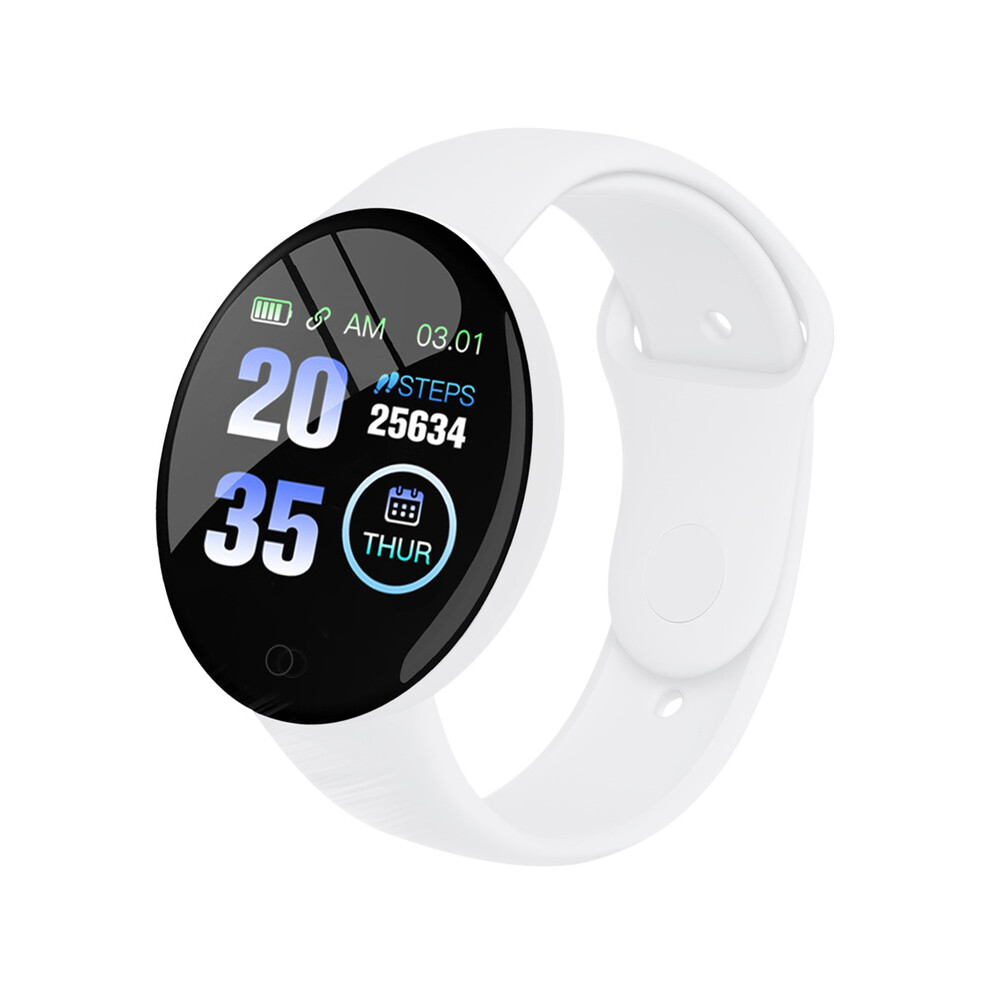 (WHITE) Smart Watch Adult Digital Waterproof Smartwatch Adult Heart Rate Monitor Fitness Tracker Watch Sport For Android IOS Reloj Mujer
