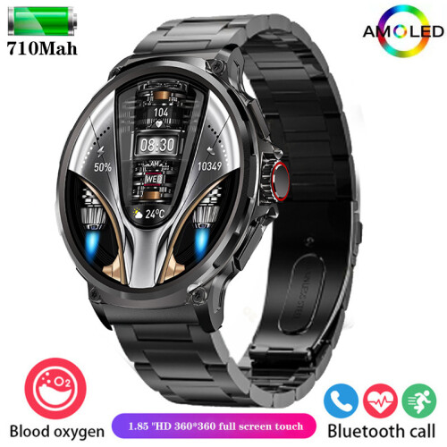 Black 2023 New V69 1.85 Ultra HD Display Smartwatch Adult 710 mAh Large Battery 400 Watch Faces Smart Watch For Android iOS Phone on OnBuy