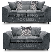(Grey, 3 & 2 Seater Set) Zink 3 & 2 Seater Sofa Set - 2 Colours