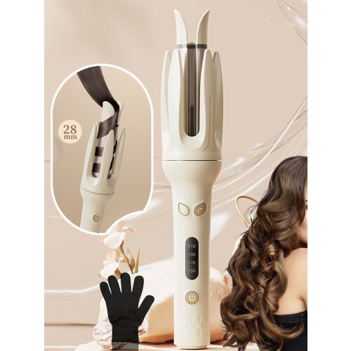 Automatic Hair Curler Wand with 28mm Barrel 4 Temperature Modes