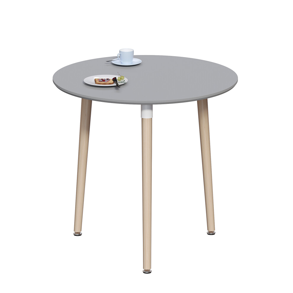 (Grey, 3 Seater) Batley Home Kitchen Round Wood Dining Table