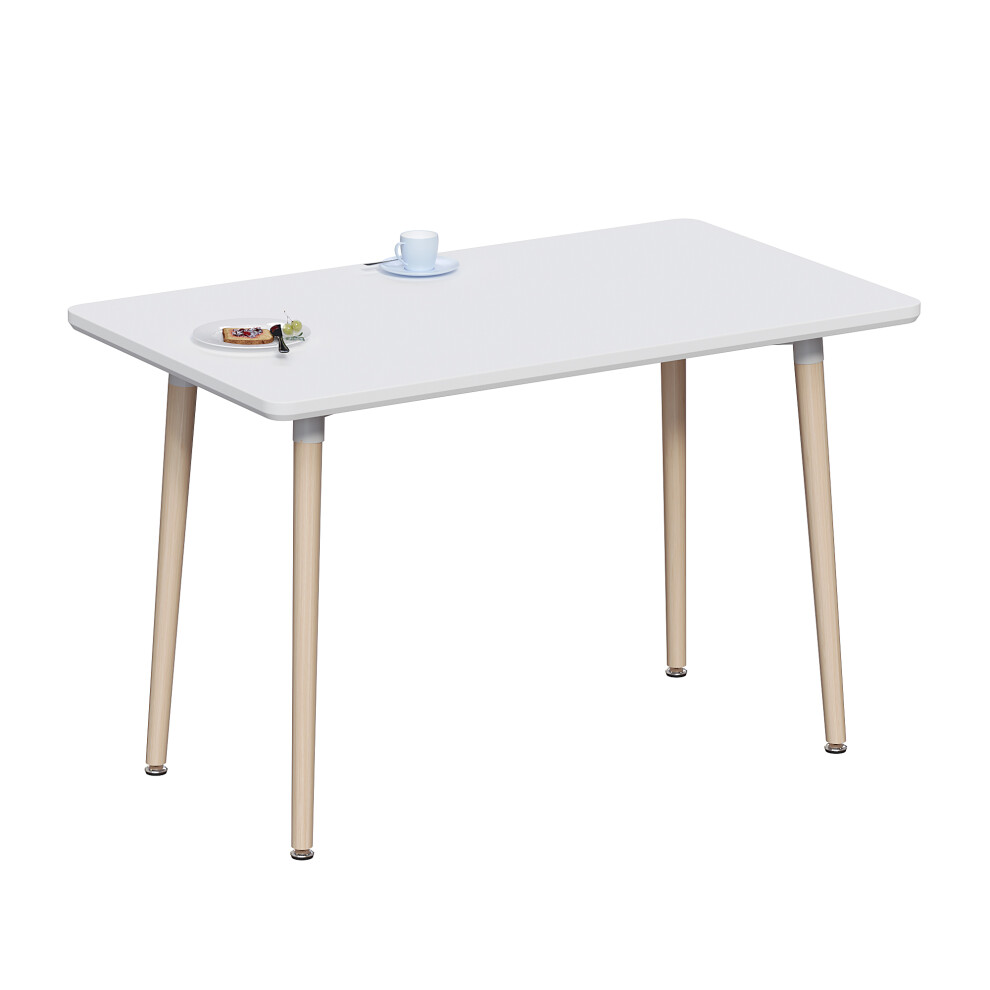 (White, 4 Seater) Batley Home Kitchen Square Wood Dining Table