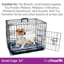 (Small) Foldable Dog Crate with Grooming mitt - 5 sizes