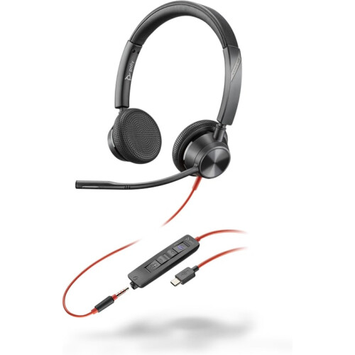 HP Headset - HP - Poly Blackwire 3325 - USB-C - 3.5mm - Microsoft Teams Gecertificeerd