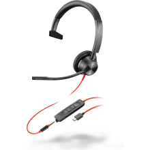 Headset - HP - Poly Blackwire 3315 - Mono - USB-C - Ingebouwde microfoon - Volume regeling