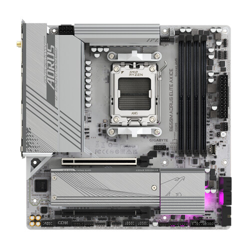 Gigabyte Gigabyte B650M AORUS ELITE AX ICE - μητρική πλακέτα - micro ATX - Socket AM5 - AMD B650 1