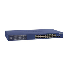 NETGEAR Smart GS724TP - Switch - L3 Lite - smart - 24 x 10/100/1000 (PoE+) + 2 x Gigabit SFP - desktop, rack-mountable -