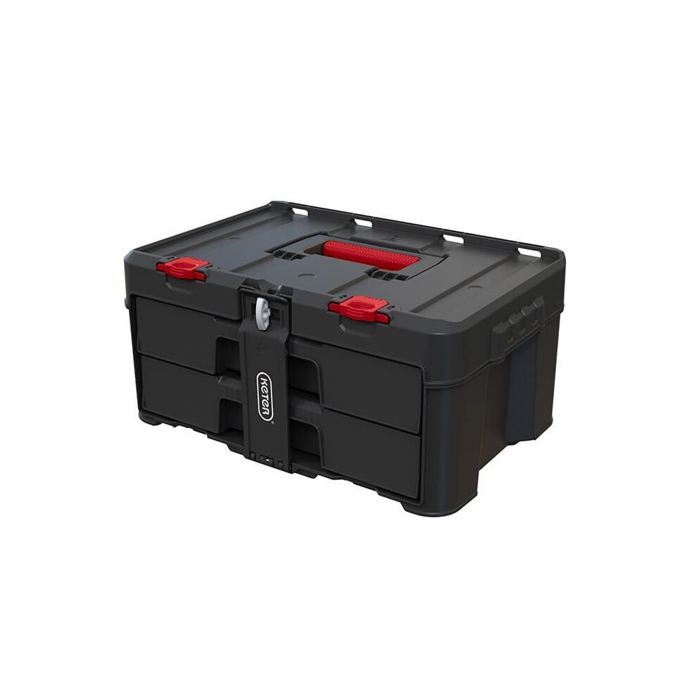 Toolbox KETER Stack'N'Roll (17210832/253384) 2 drawers Black