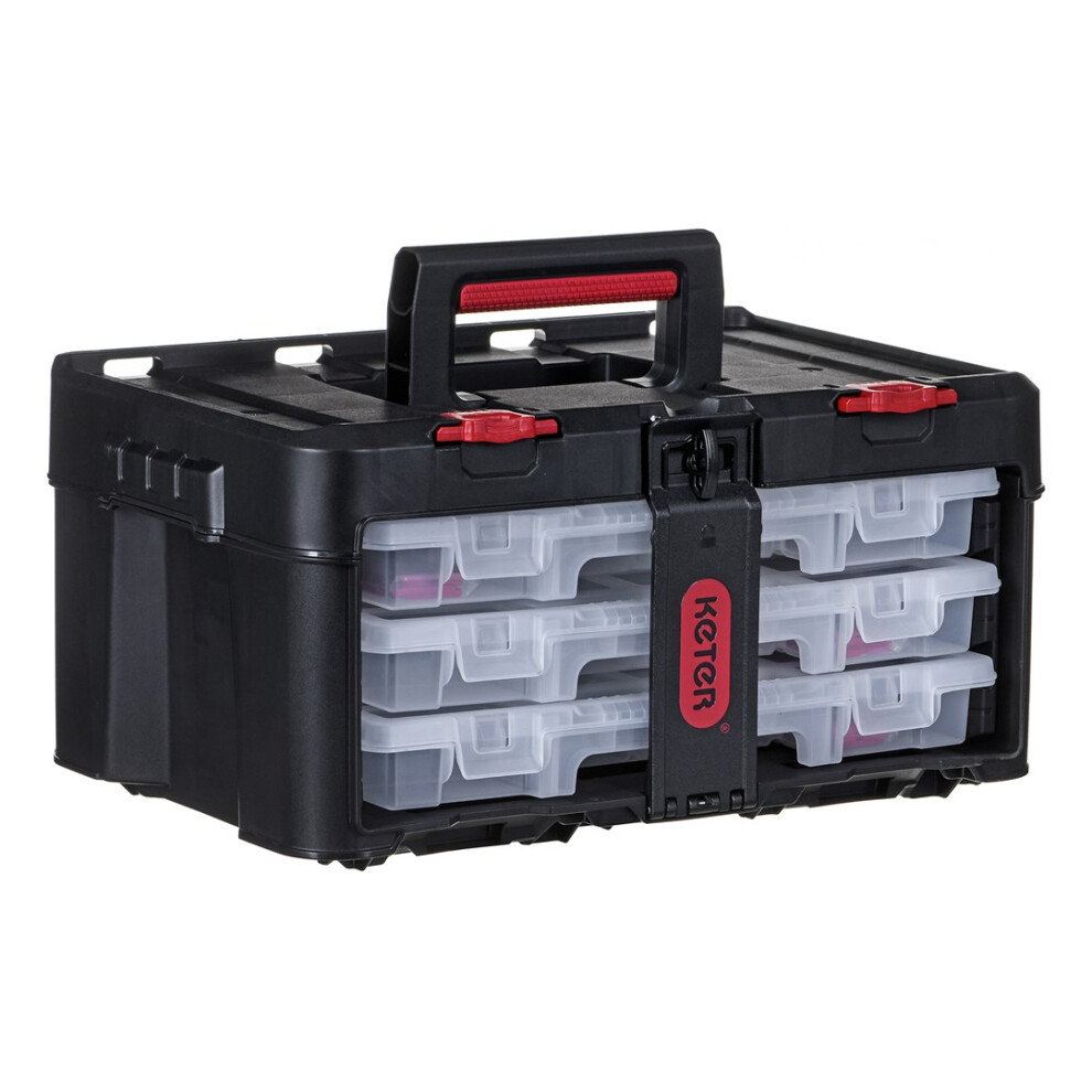 Toolbox KETER Stack'N'Roll (17210831/253380) With 3 Organizers Black