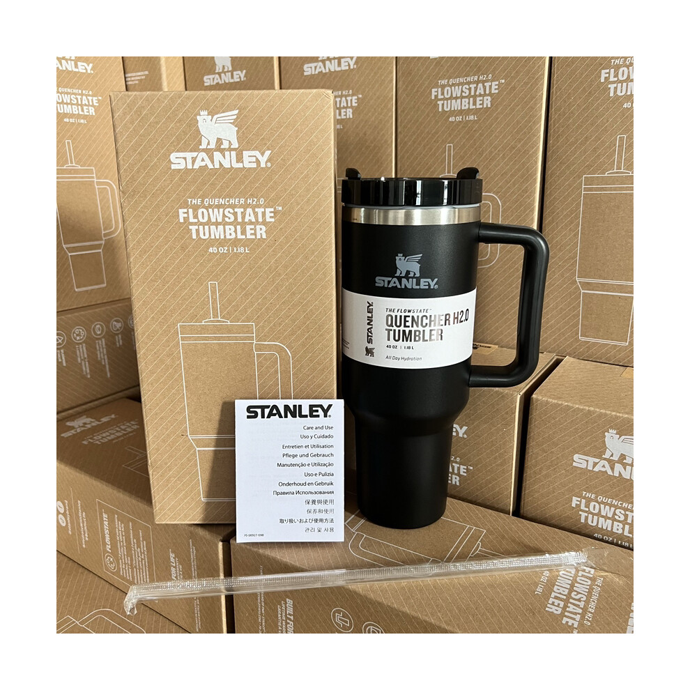 (Black) Cup Vacuum Stanley Quencher Flowstate Tumbler 40oz 12l With Box Multicolour