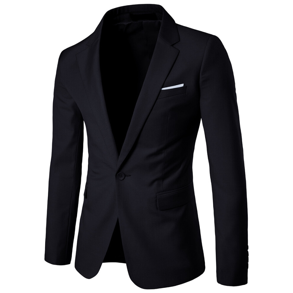 (Black, 6XL) Casual Fashion Mens Small Suit Light And Thin Business Suit Sunscreen Jacket
