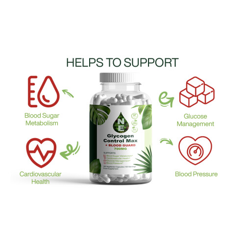 Glycogen Control Max| Glyco Care and Guard| Vegan | 700mg| 120 Caps | 2