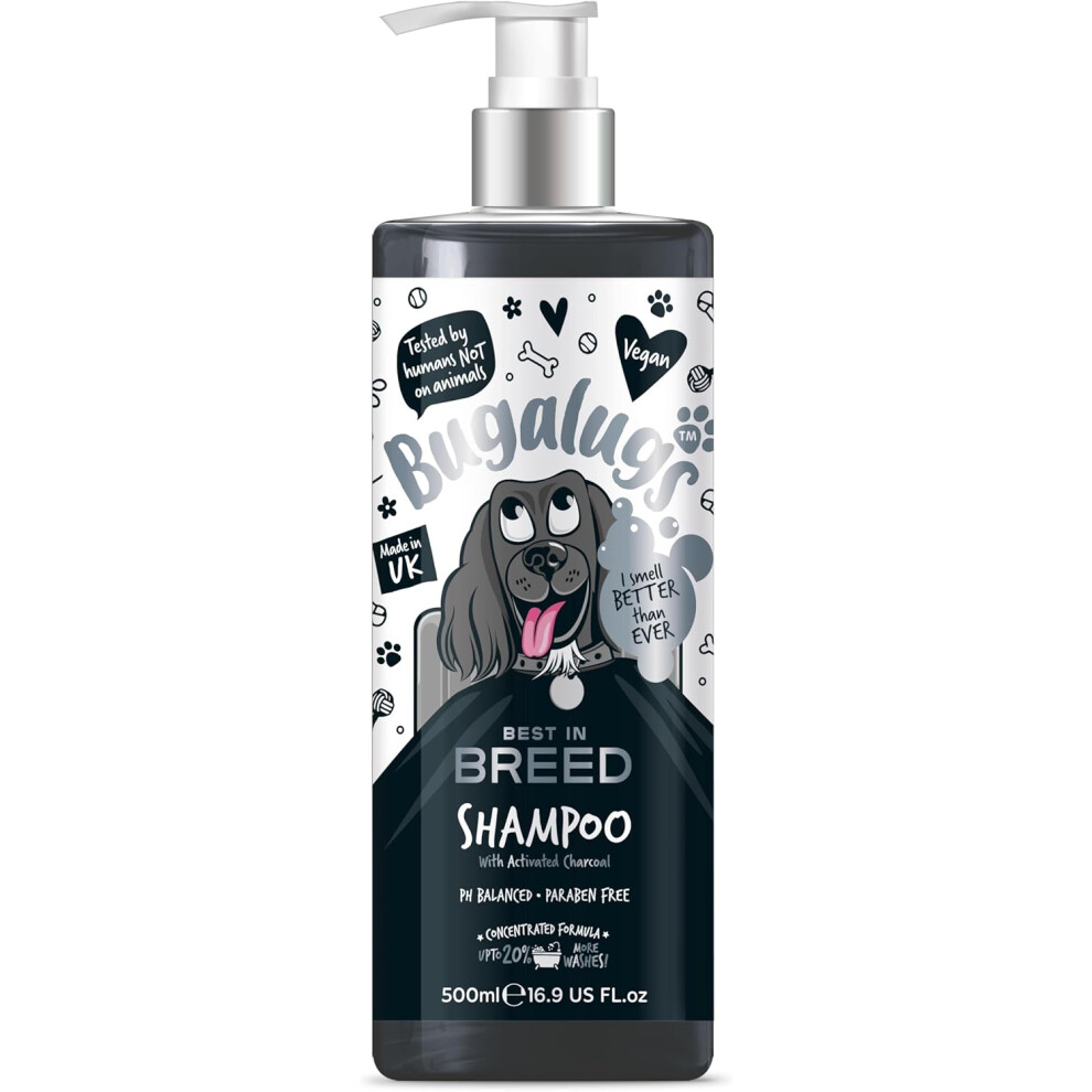 (500ml With Pump) Bugalugs Breed Dog Grooming Professional Designer Pet Shampoo Conditioner