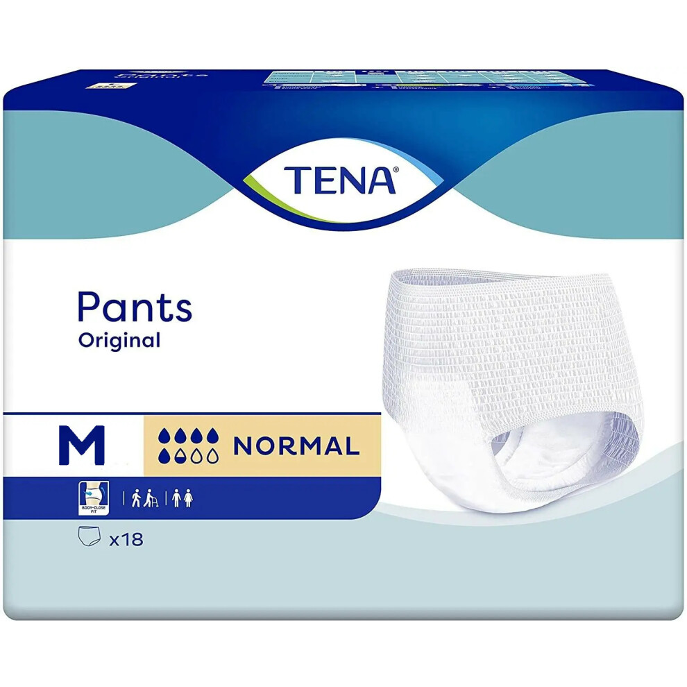 Tena Pants - Original - Medium - Pack of 18 Incontinence Pants