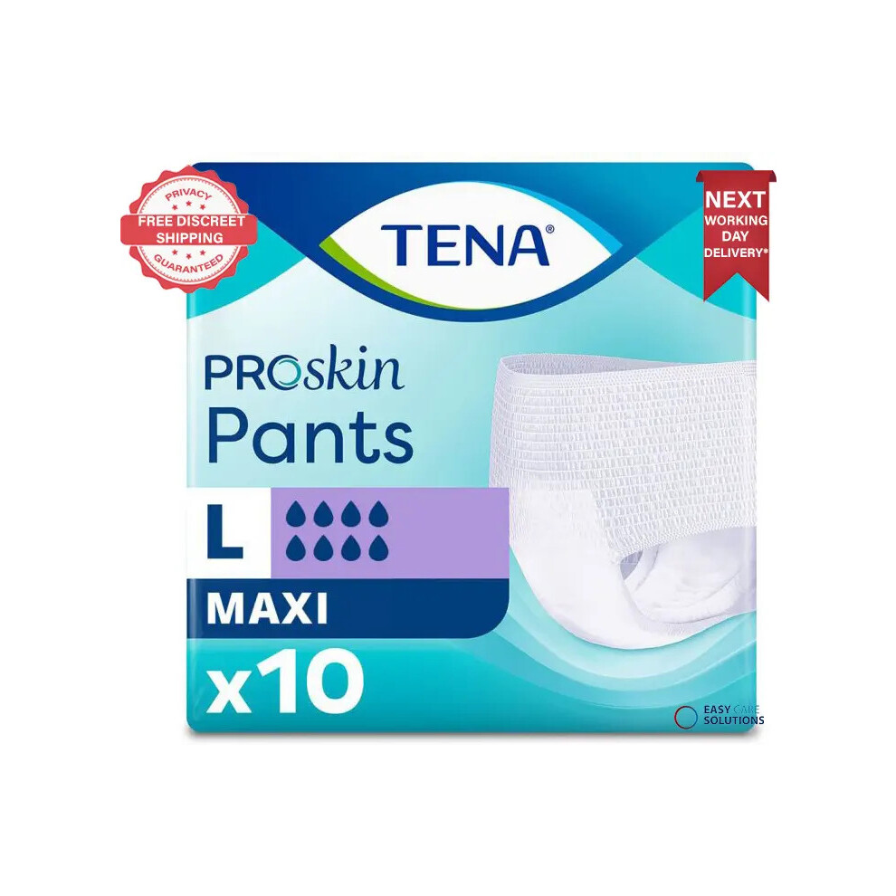 TENA Pants Proskin Maxi - Large - Pack of 10 - Incontinence Pants