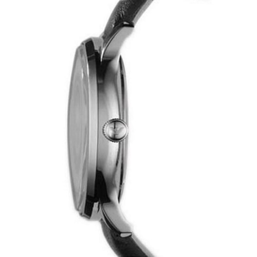 Armani Armani Women's Watch AR1600 Black Leather Strap Black Dial Silver Case 2