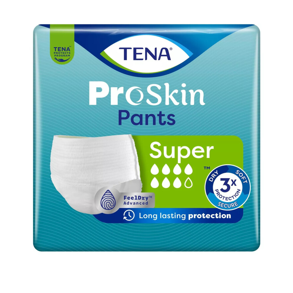 TENA Proskin Pants Super - Extra Large - Pack of 12 Incontinence Pants