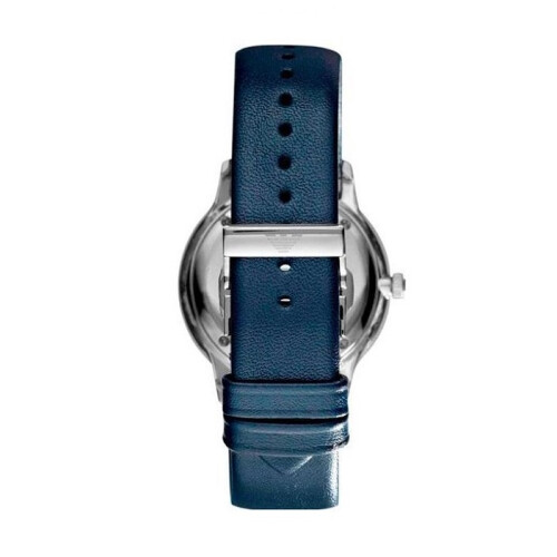 Armani Armani Men's Watch AR1647 Blue Leather Strap Blue Dial Silver Case 1