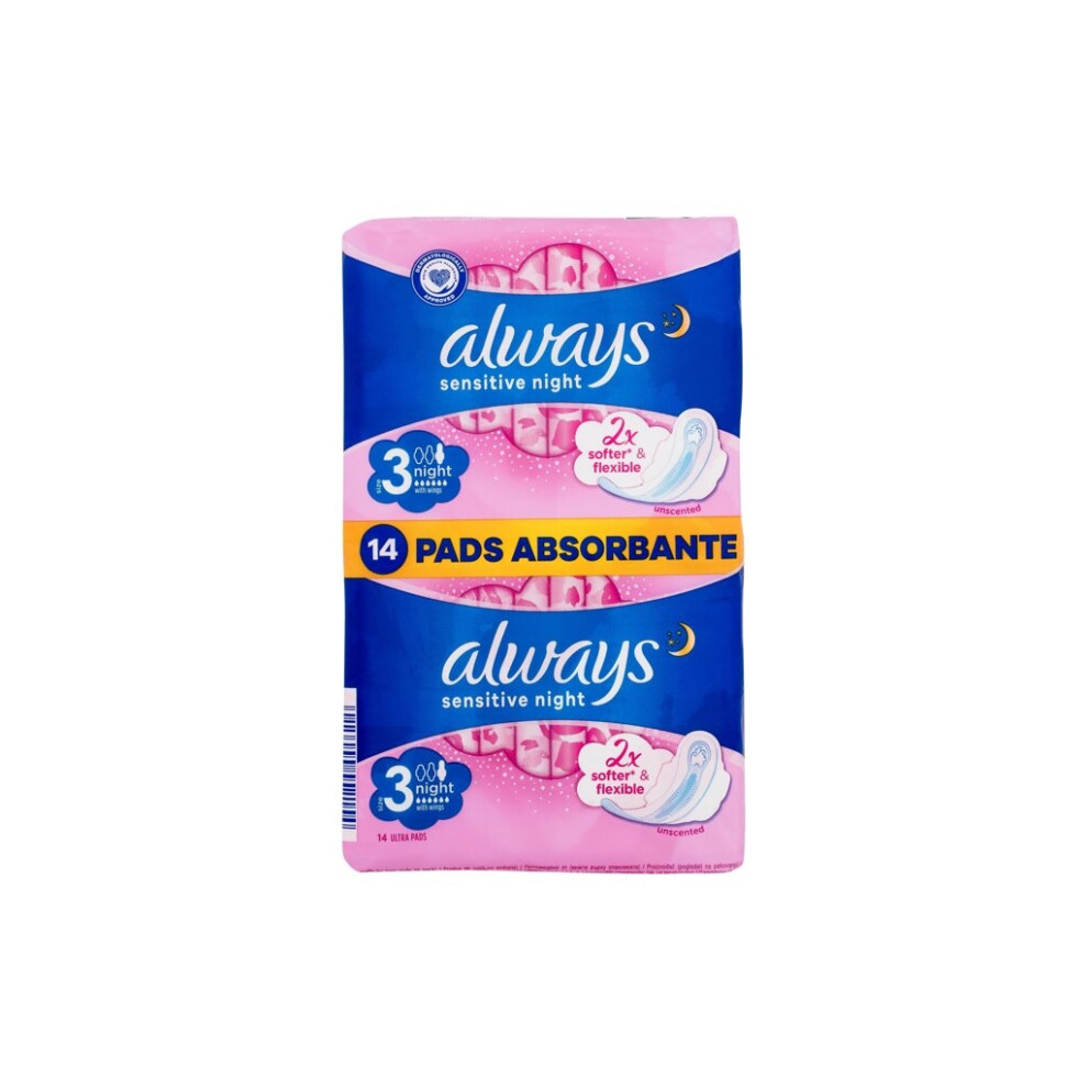 Always - Sensitive Night - For Women, 14 pc