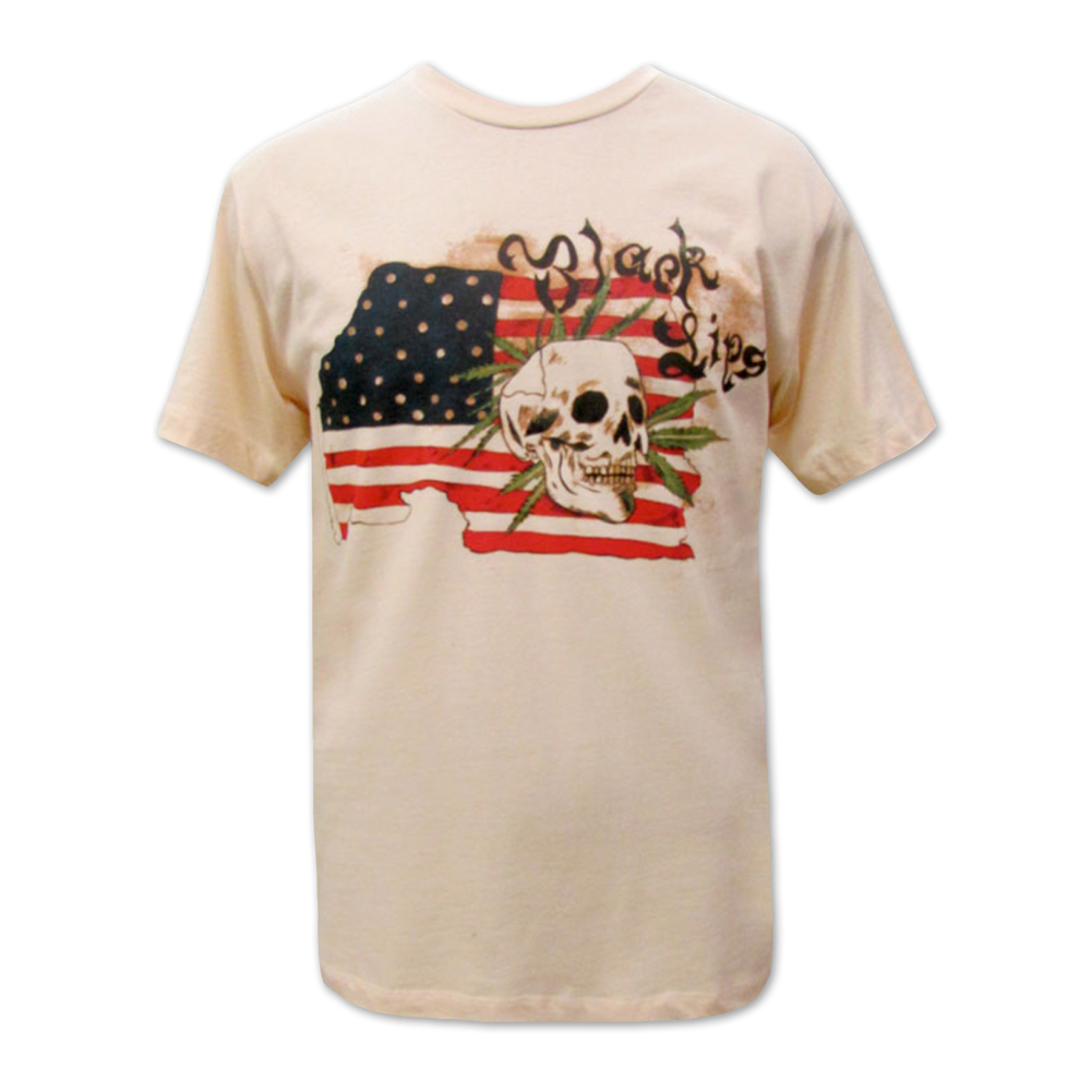 (M) Black Lips Flag T-shirt S