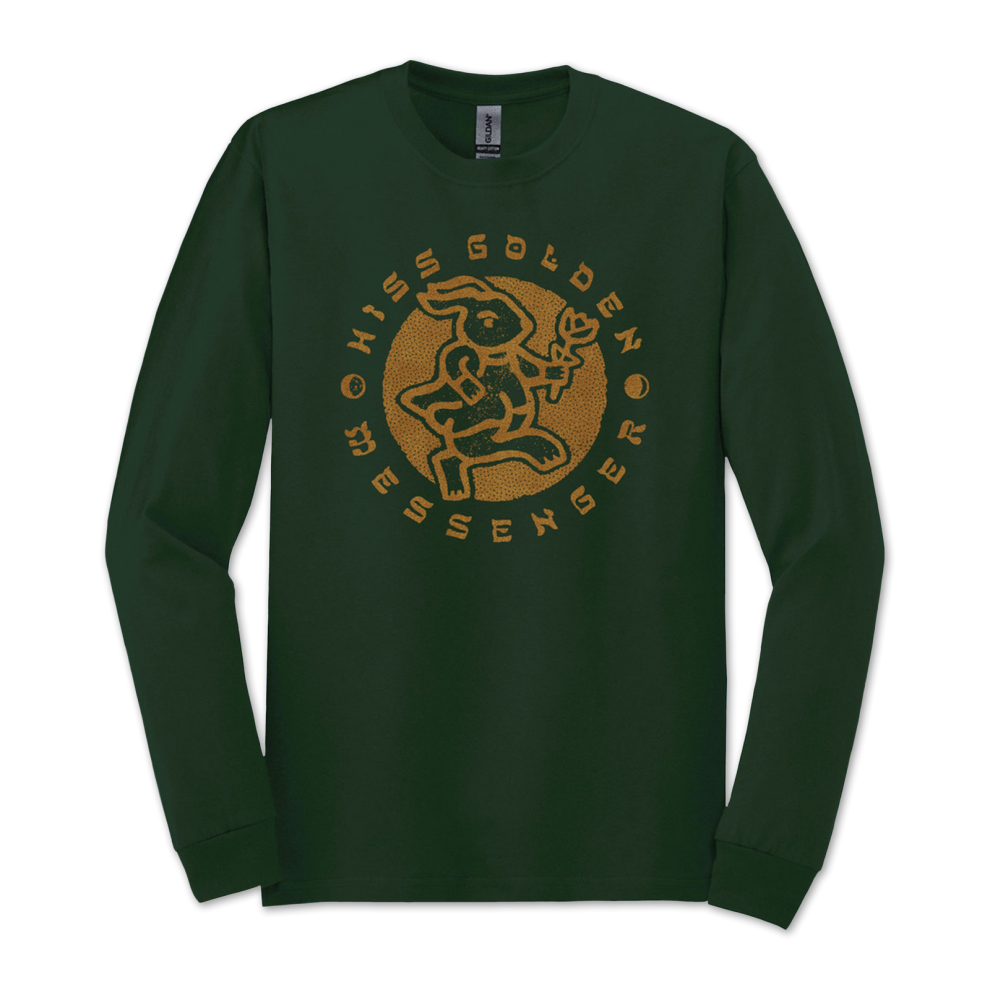 (XXL) Hiss Golden Messenger Acid Rabbit L/S (Green) T-shirt S