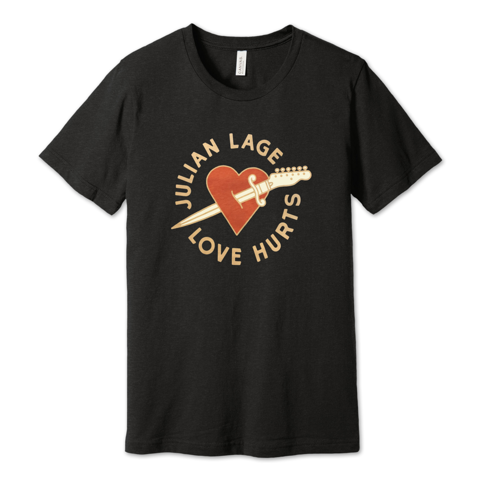 (XXXL) Julian Lage Love Hurts Heart T-shirt S