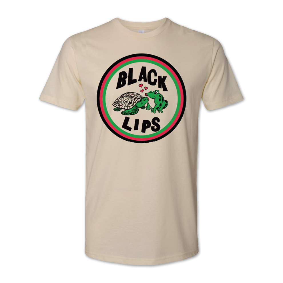 (XXXL) Black Lips Frog Kissing Turtle T-shirt S