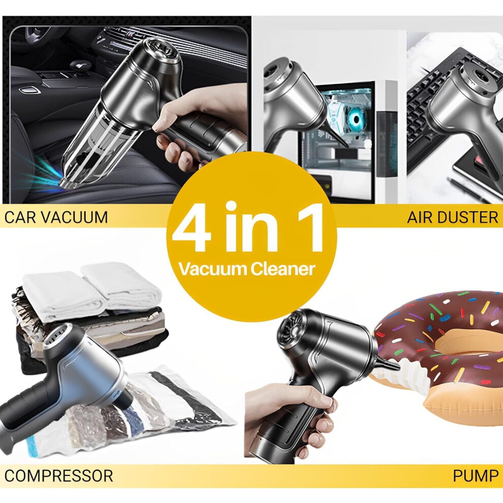 4 IN1 Wireless Car Vacuum Cleaner Strong Suction Handheld Powerful Vacuum