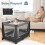 Gymax 5-in-1 Foldable Playpen w/ Bassinet Changing Table Storage Rack Grey 7