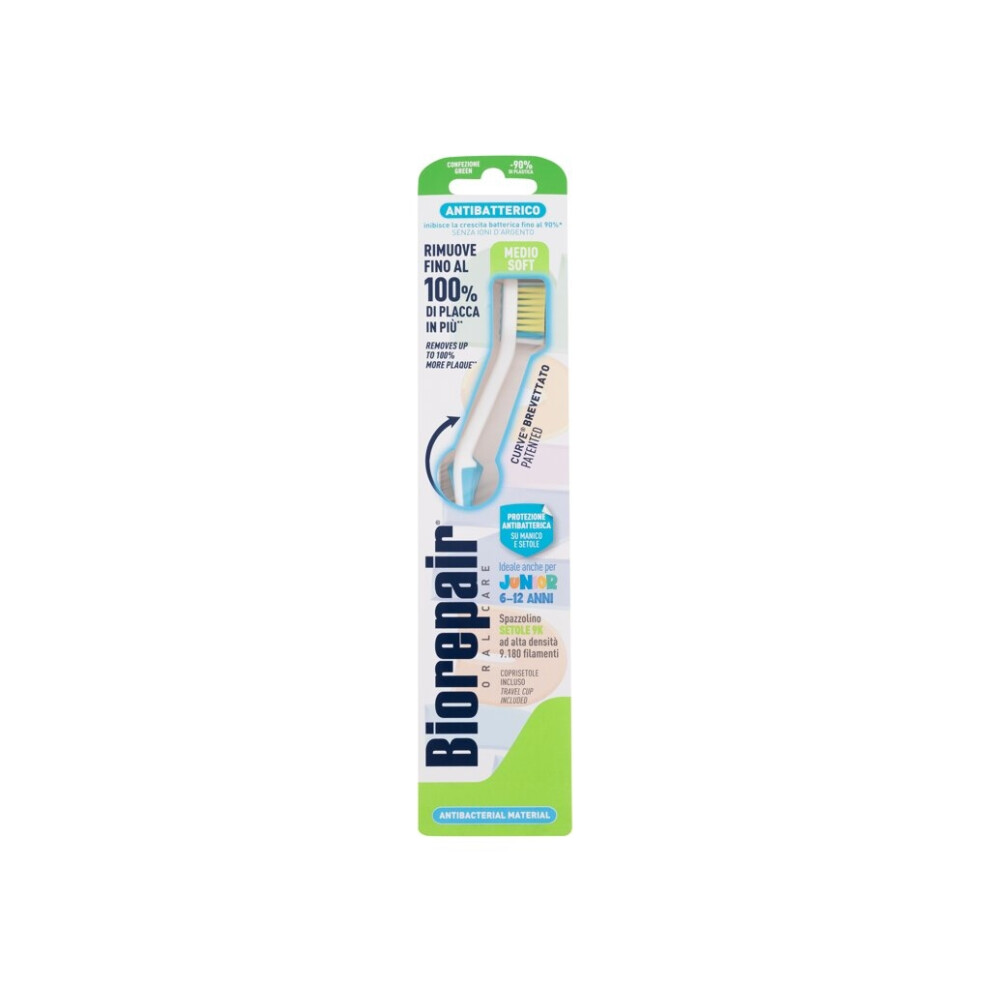 Biorepair Plus Biorepair - Antibacterial Junior Toothbrush Medium Soft - For Kids, 1 Pc