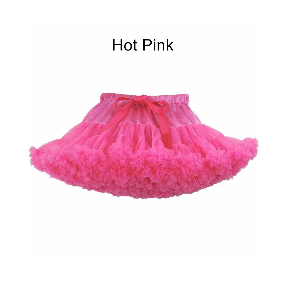 (Adults, Hot Pink) UK Girls Kids Tutu Skirt Dance Petticoat Hen Party Fancy Dress Ballet Fluffy New