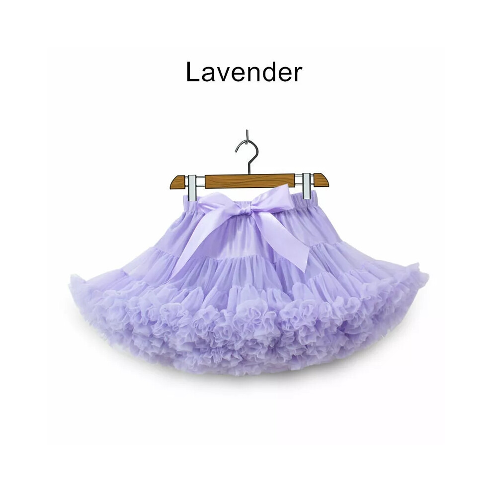 (Adults, Lavender) UK Girls Kids Tutu Skirt Dance Petticoat Hen Party Fancy Dress Ballet Fluffy New