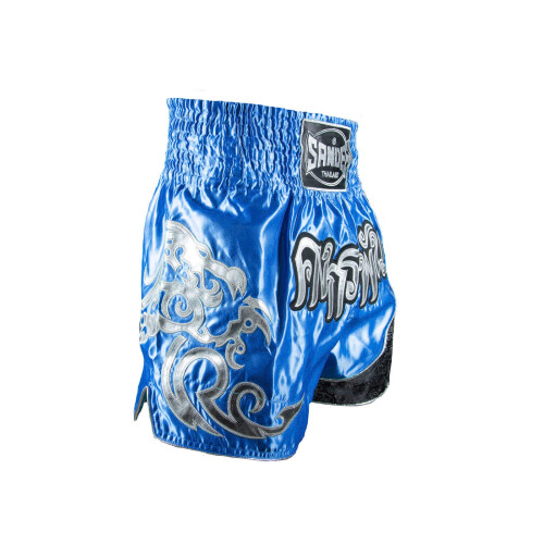 (Large ) SANDEE UNBREAKABLE MUAY THAI SHORTS - BLUE 2