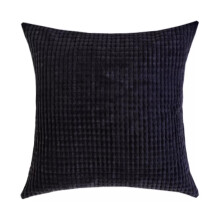 (Black, 18 x 18 in) 2X 12"16" 18" 20" 22" 24" 26" 28" Corduroy Plush Cushion Cover Throw Pillow Case