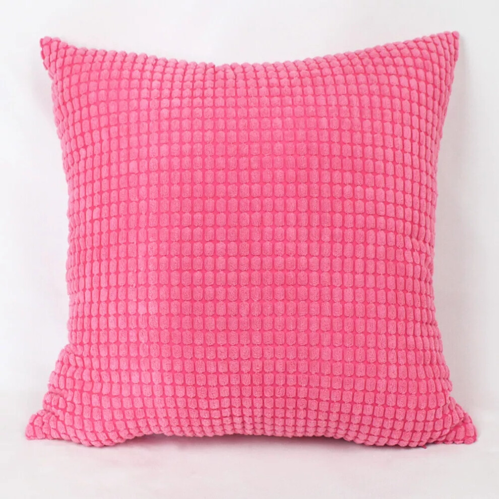 (Hot Pink, 12 x 20 in) 2X 12"16" 18" 20" 22" 24" 26" 28" Corduroy Plush Cushion Cover Throw Pillow Case-image-OPC-PDYJMYP-NEW