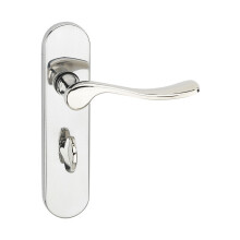 (Polished Nickel Bathroom) Berkshire Metal Lever Latch Door Handles Set