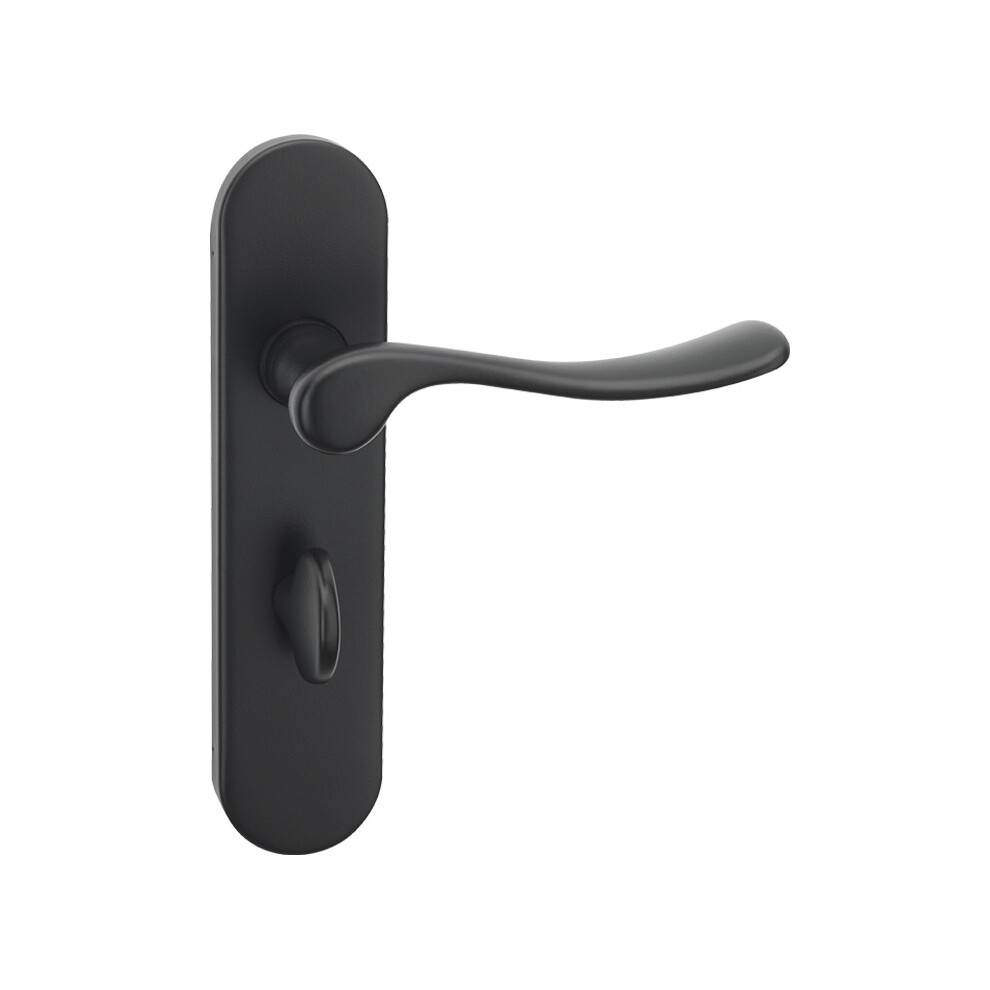 (Black Bathroom) Berkshire Metal Lever Latch Door Handles Set