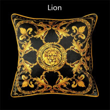 (Lion) 2X Luxury Classic Vintage Soft Velvet Cushion Cover Throw Sofa Pillow Case 18"