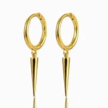 Plated Hoop Earrings With Spike Dangle Drop, For Pearl Earrings, Drop Earrings()