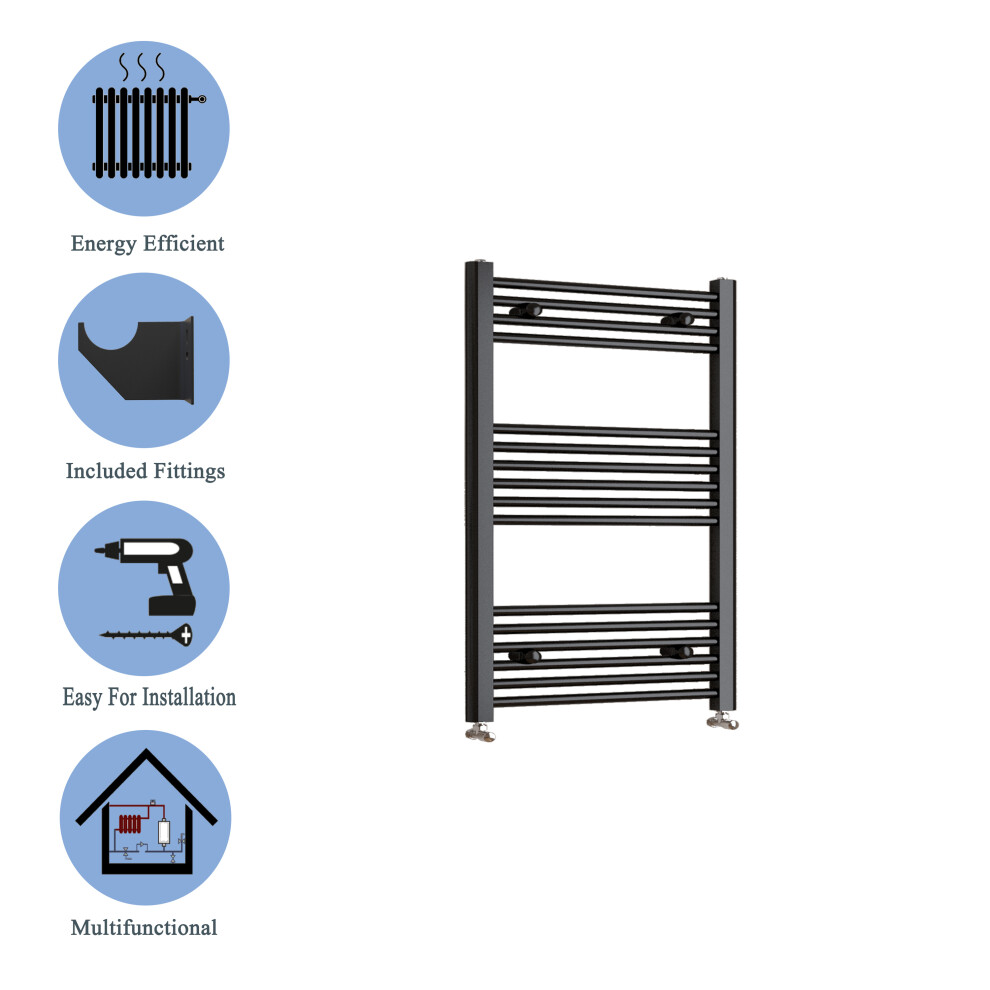 (black, 1000*600mm) Stylish Straight Towel Rail HeatingTowel Radiator