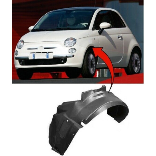 Fiat 500 2008-2015 Front Wing Arch Liner Splashguard Passenger Side 