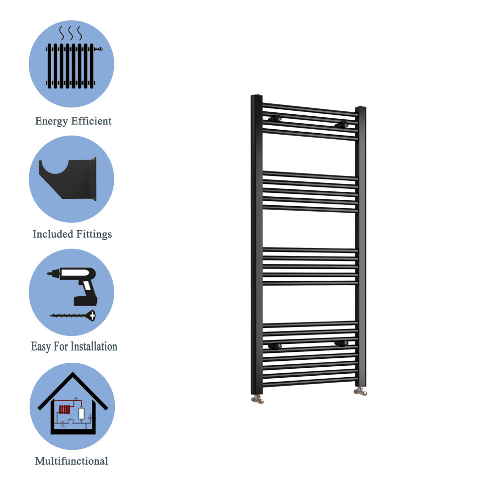 (black, 1400*450mm) Stylish Straight Towel Rail HeatingTowel Radiator