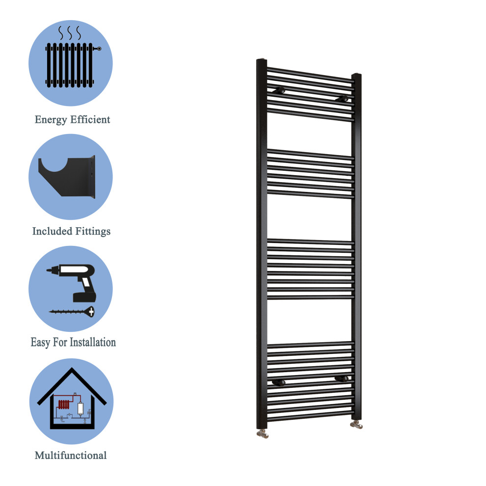 (black, 1800*400mm) Stylish Straight Towel Rail HeatingTowel Radiator