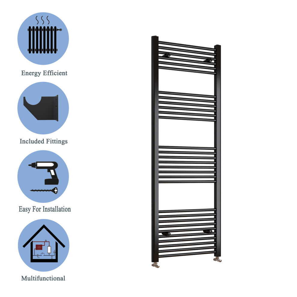 (black, 1800*450mm) Stylish Straight Towel Rail HeatingTowel Radiator